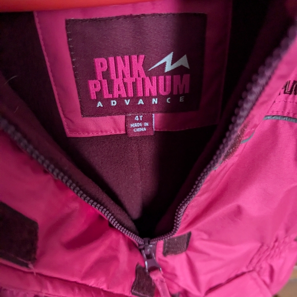 Pink Platinum Snowsuit size 4T - Picture 3 of 3
